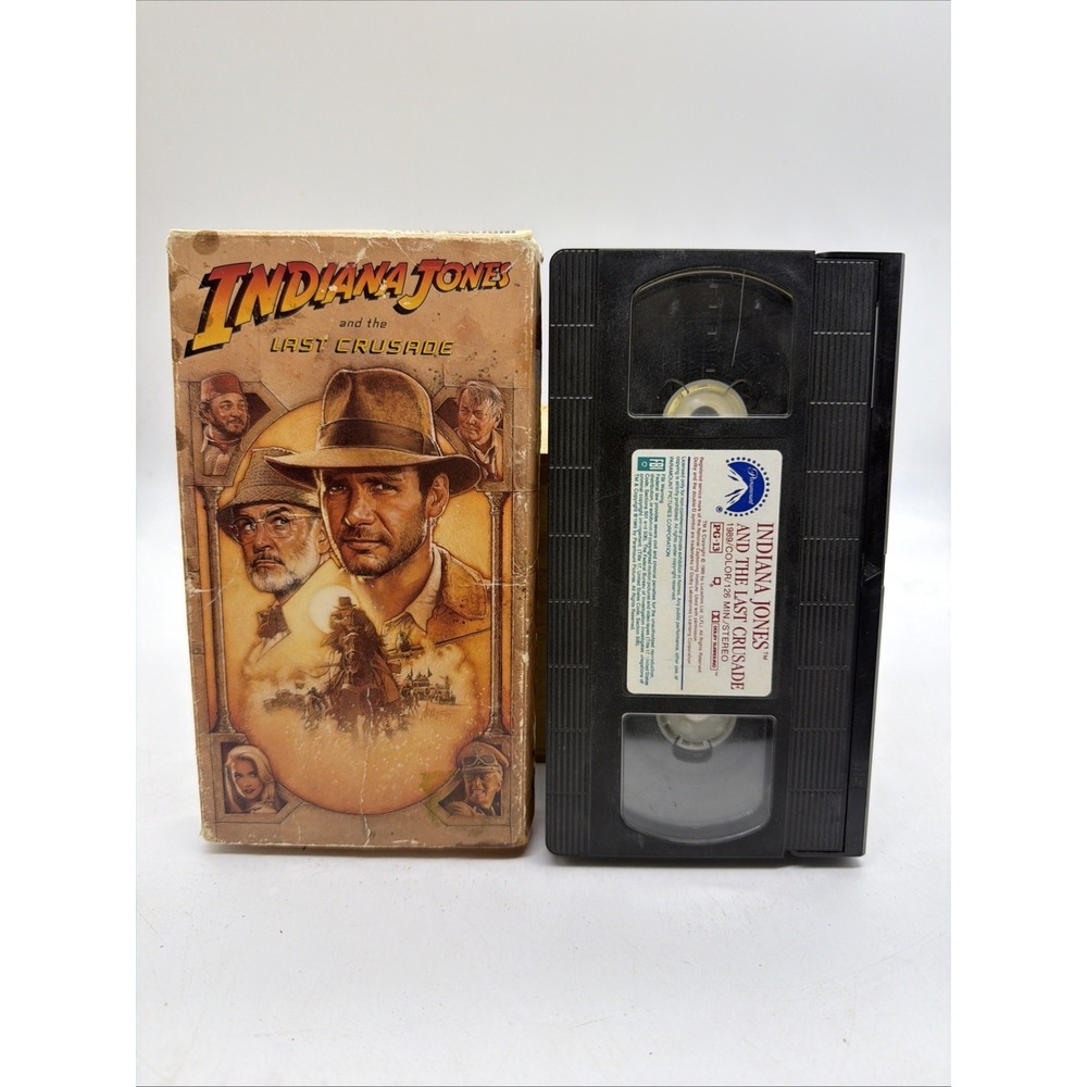 Indiana Jones and the Last Crusade VHS Harrison Ford Sean Connery 1989 Paramount